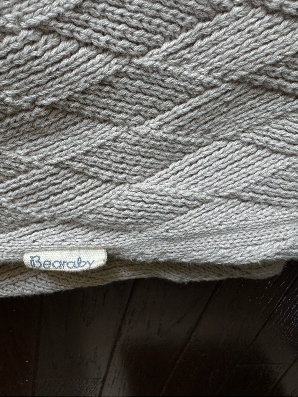 NEW Bearaby Cuddler Full Body Pillow cover Organic Cotton moonstone gray 75” - Picture 5 of 6